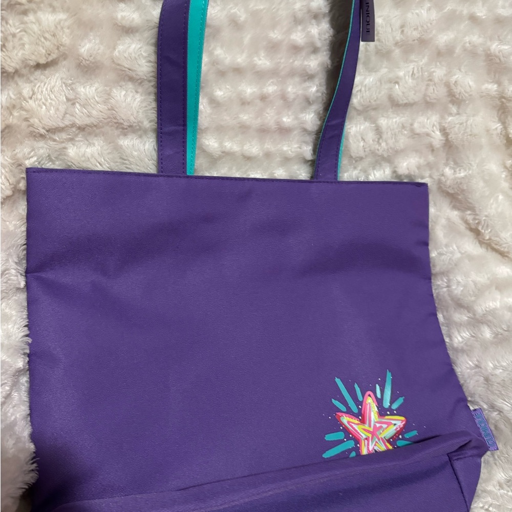 Clinique Purple Tote with Star Accent